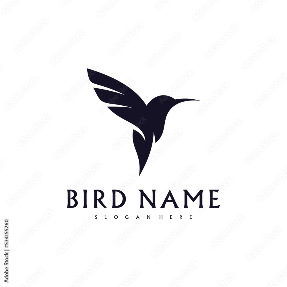Hummingbird logo design vector template, Bird logo for modern business, simple minimalist and clean design Hummingbird logo design vector template, Bird logo for modern business, simple minimalist and clean design
