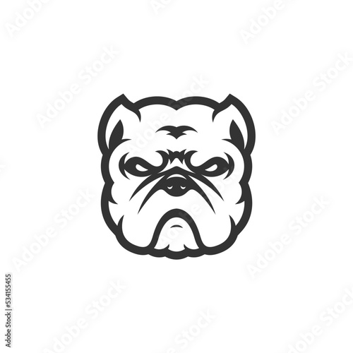 Pitbull dog head mascot logo designs character for sport and pet logo