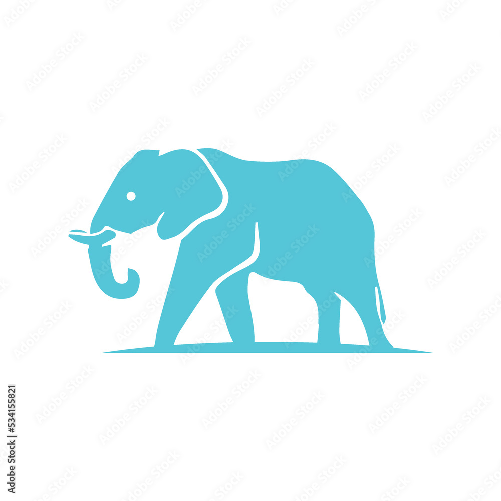 elephant wild animal icon, vector, sign, symbol, logo, illustration, flat design style