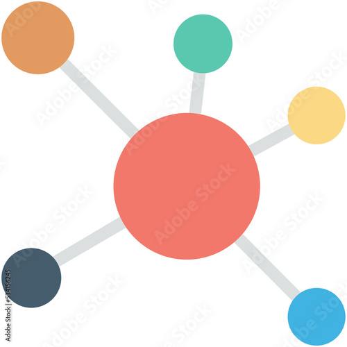 Atom Colored Vector Icon