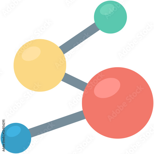 Atom Colored Vector Icon