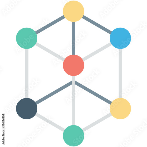 Molecule Colored Vector Icon