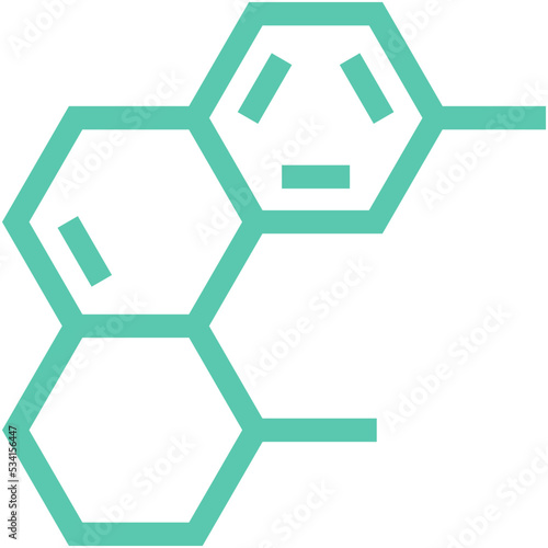 Molecule Colored Vector Icon