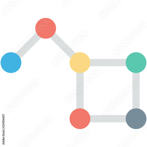 Molecule Colored Vector Icon