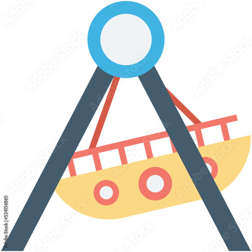 Dragon Swing Colored Vector Icon