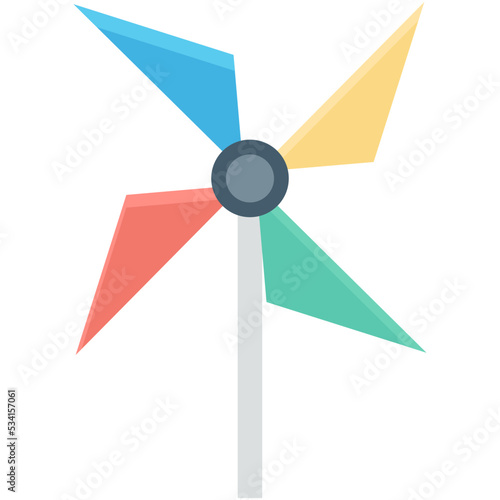 Colors Fan Colored Vector Icon