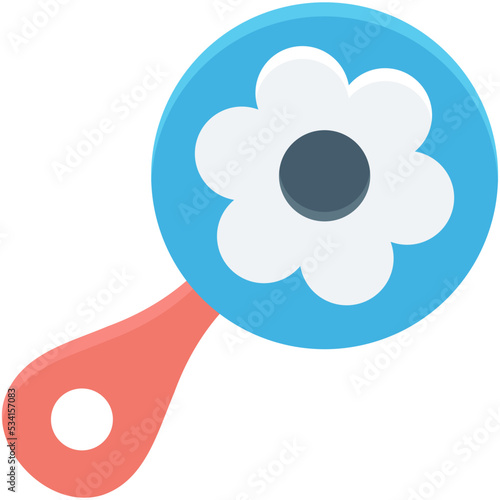 Rattle Colored Vector Icon 