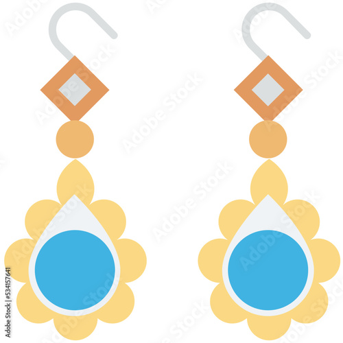 Earring Colored Vector Icon