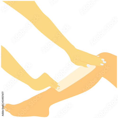Waxing Colored Vector Icon