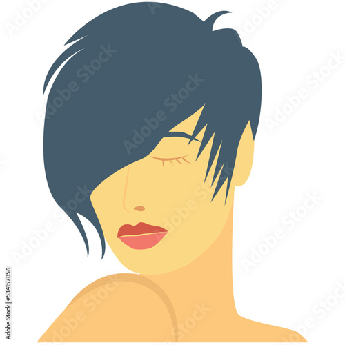 Stylish Woman Colored Vector Icon