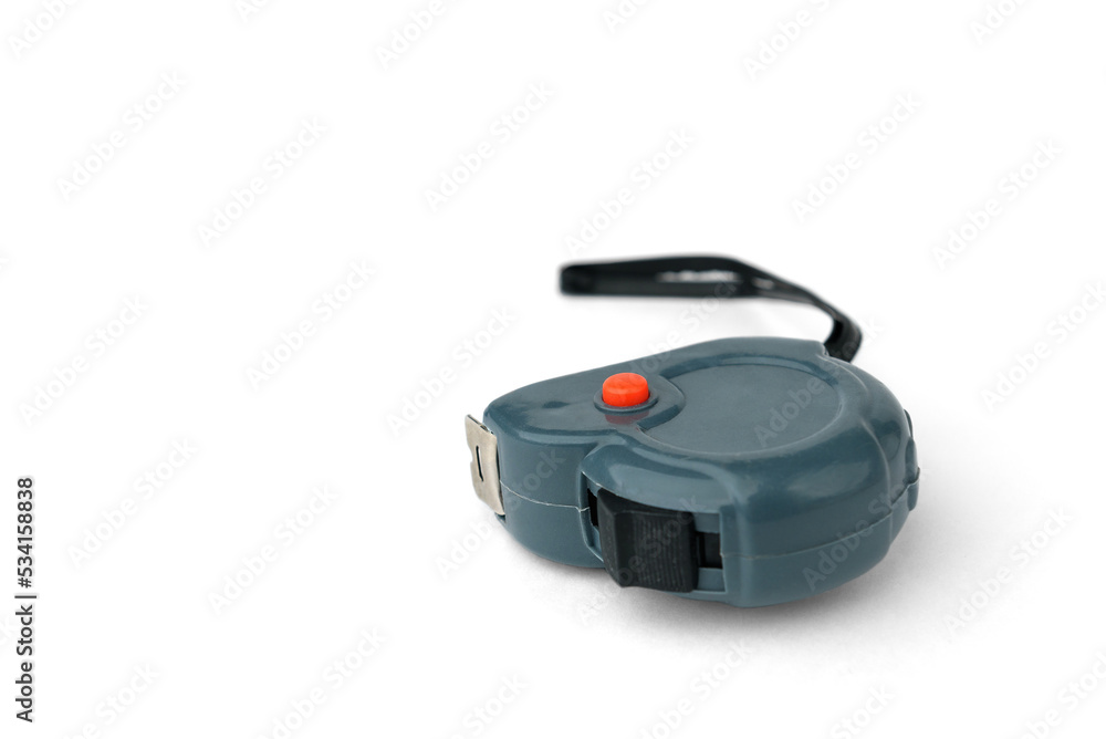 Obraz premium Construction tape measure isolated on white background.