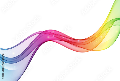 Abstract multicolored color spectrum wave design element.