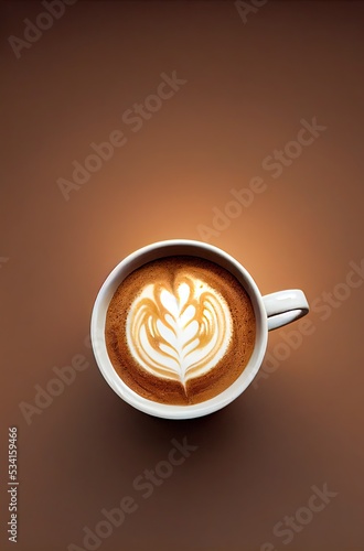 Delicious cream latte