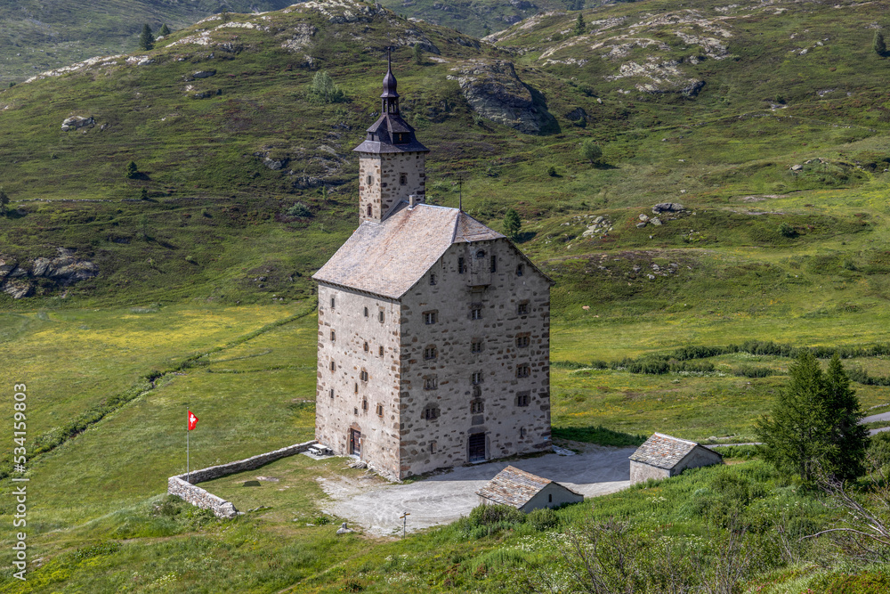 The Old Ospice (Altes Hospiz) at the Simplon pass, Switzerland