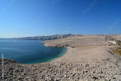 spiaggia di Rucica isola di Pag Croazia