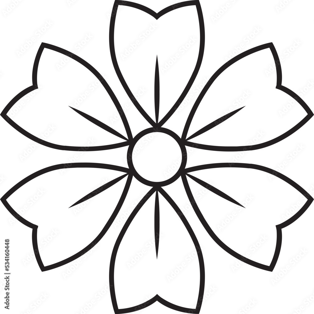 Flower Line Doodle Flower Line Doodle