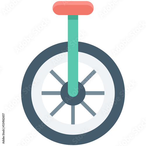 Unicycle Colored Vector Icon