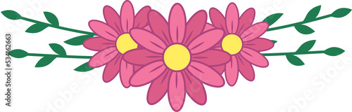 Flower with Leaf for Decoration
