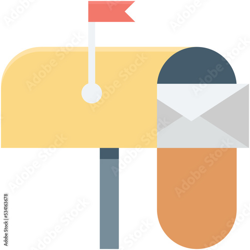 Mailbox Colored Vector Icon