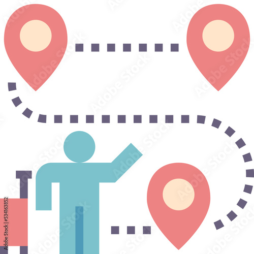 travel modern line style icon