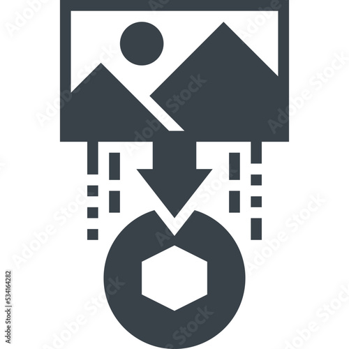 tokenised modern line style icon