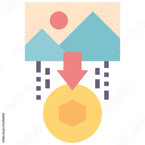 tokenised modern line style icon
