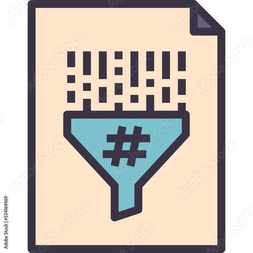hash modern line style icon