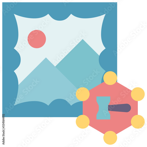 auction modern line style icon
