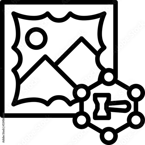 auction modern line style icon