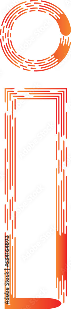 Letter I fingerprint style. Font design. Vector word art design. Letter I fingerprint style. Font design. Vector word art design.