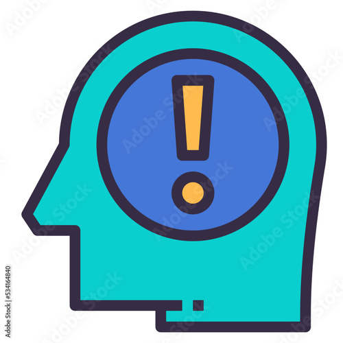 mental modern line style icon