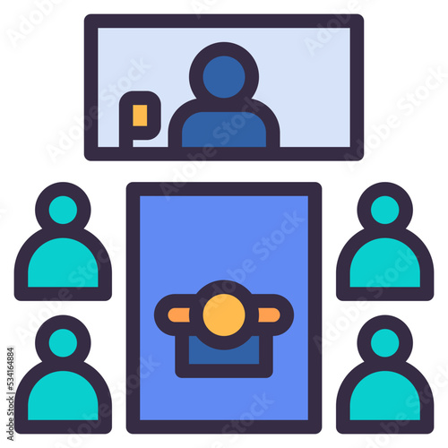 teleconference modern line style icon