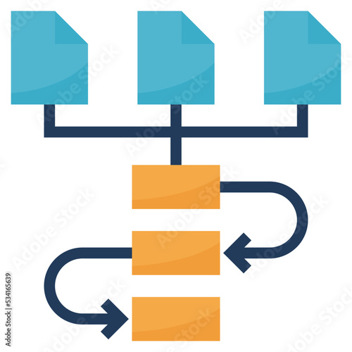 workflow modern line style icon
