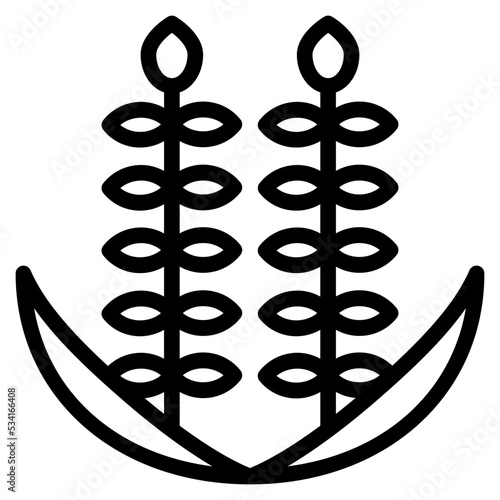 organic modern line style icon