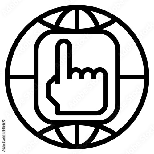 dns modern line style icon