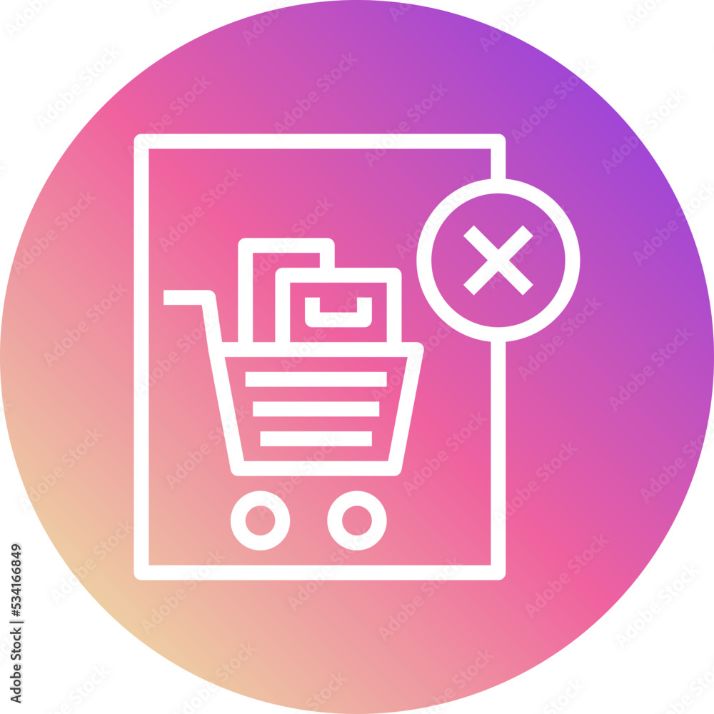 cancel modern line style icon