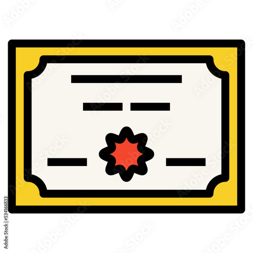 certificate modern line style icon