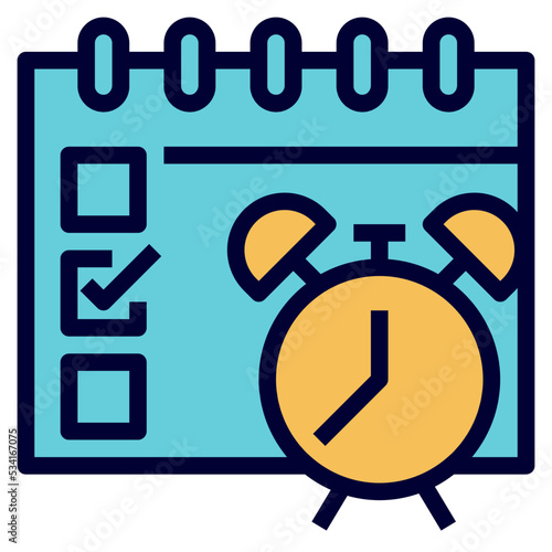 schedule modern line style icon