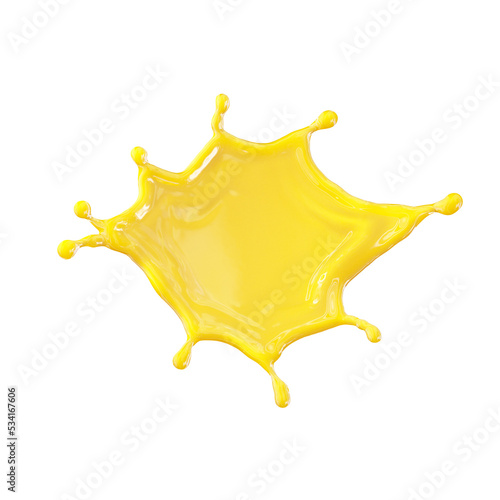 Bild auf Leinwand Orange juice splash. 3d  of liquid