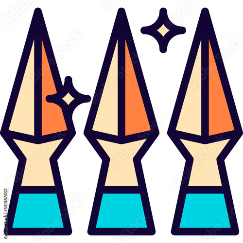 spear modern line style icon