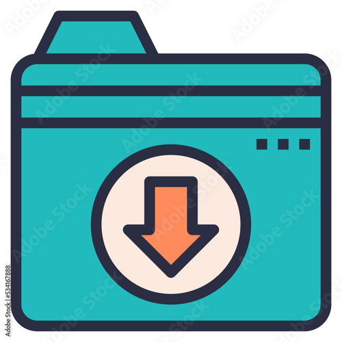 upload modern line style icon