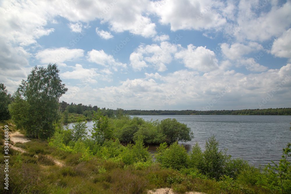 Typical landscape around Lake Reinders in Dutch National Park De Maasduinen; Bergen, Limburg, Netherlands Typical landscape around Lake Reinders in Dutch National Park De Maasduinen; Bergen, Limburg, Netherlands