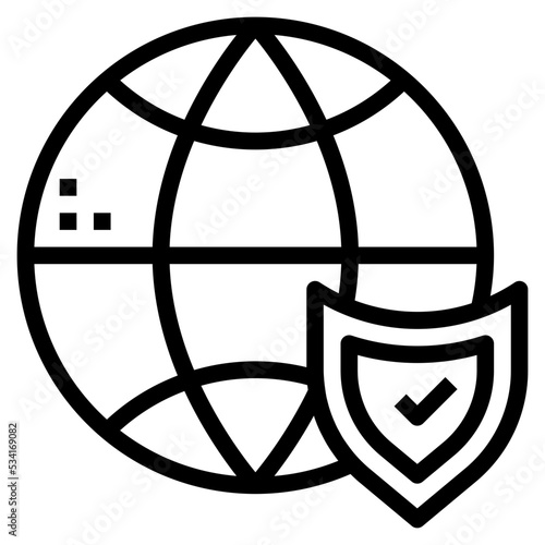 global modern line style icon