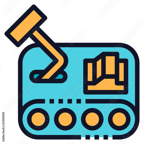 mini modern line style icon