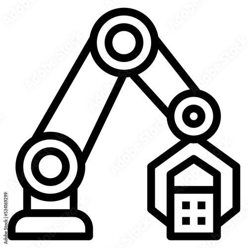 robotic modern line style icon