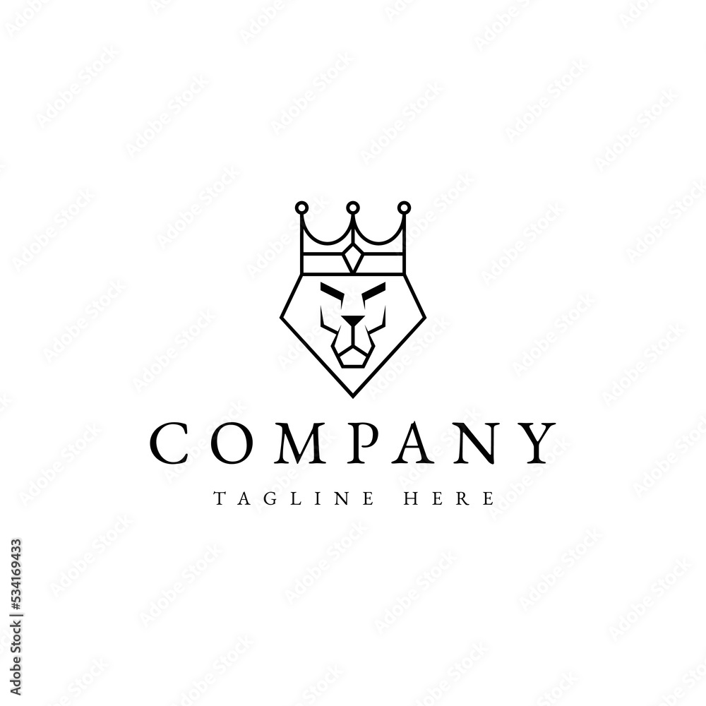 royal lion king logo design royal lion king logo design