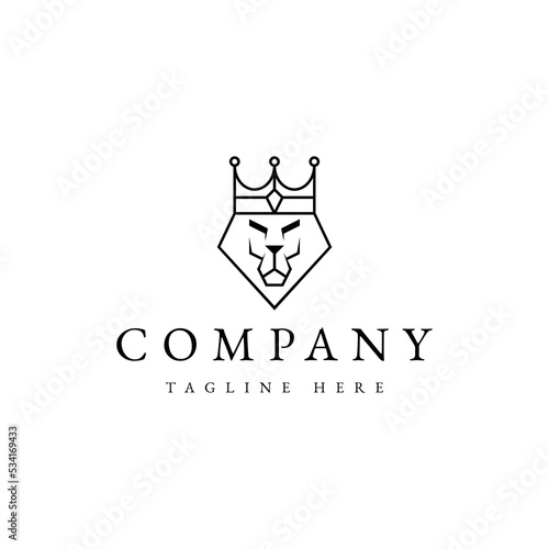 royal lion king logo design