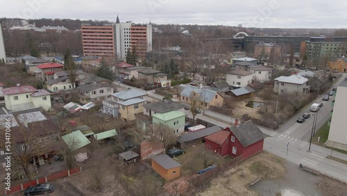 drone shot of Tartu Ulejoe district photo