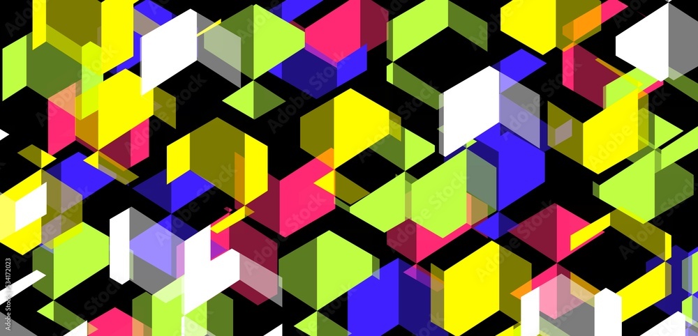 Obraz premium Colorful 3d rectangles art background