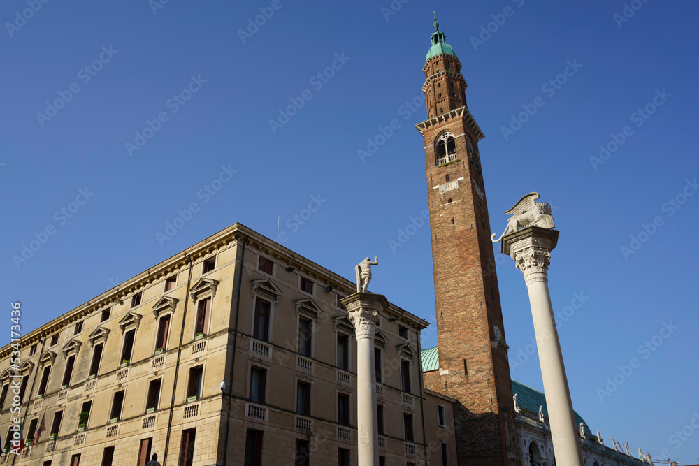 Fototapeta premium Historic buildings of Vicenza, Italy: Piazza dei Signori
